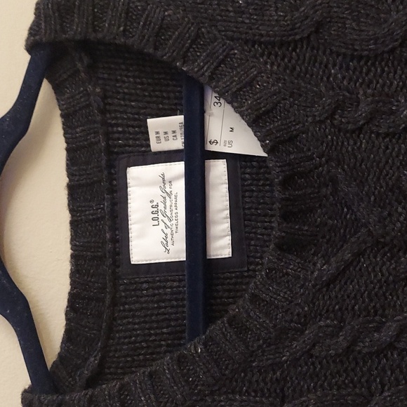 H&M LABEL OF GRADED GOODS Cabled Pullover Wool Blend Long Sleeve Sweater - Picture 3 of 10